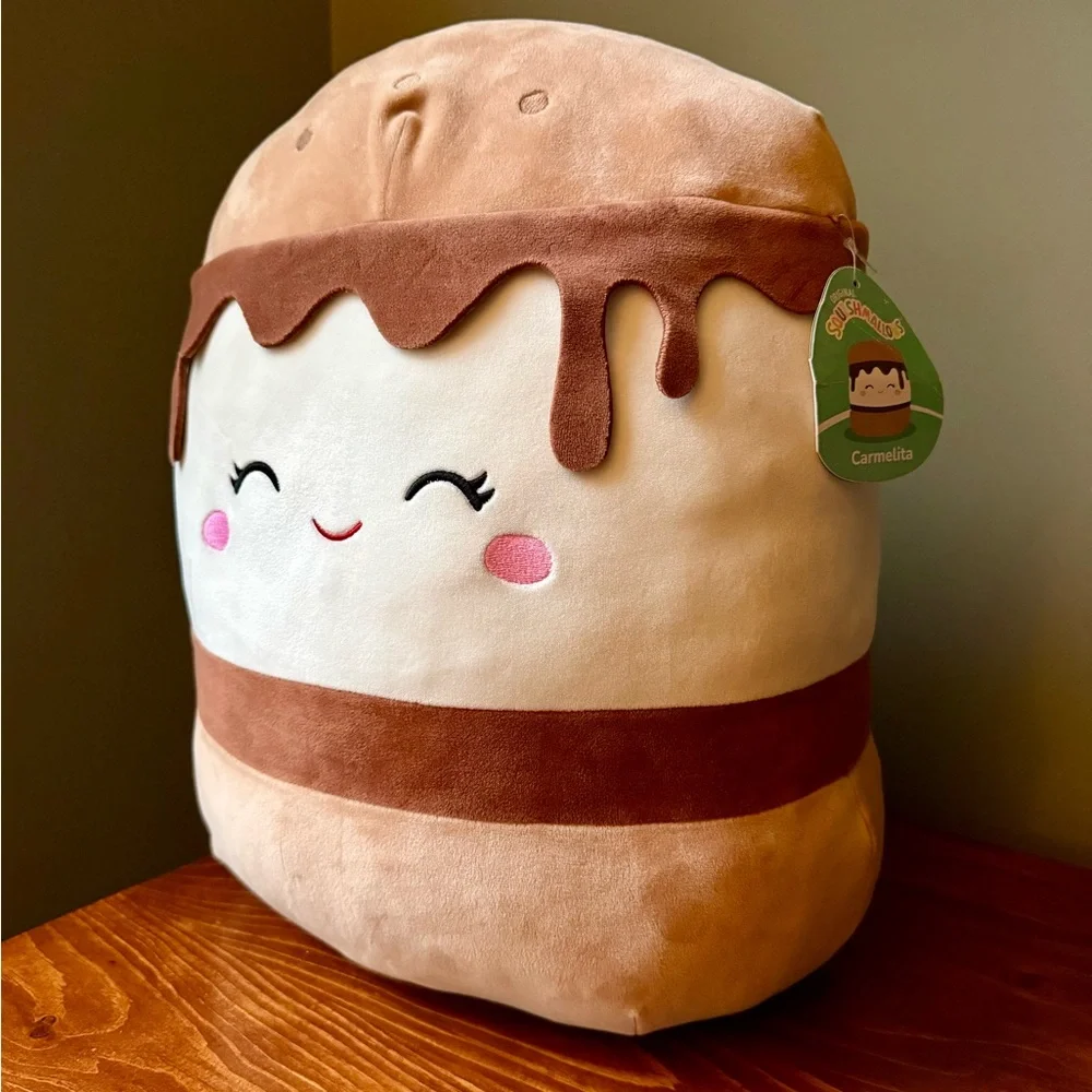 Squishmallows 16” Carmelita Plush S’more Large Plush Squishy Camping Outdoors - Picture 2 of 8